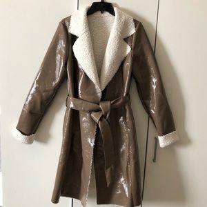 Lovers + Friends vinyl coat